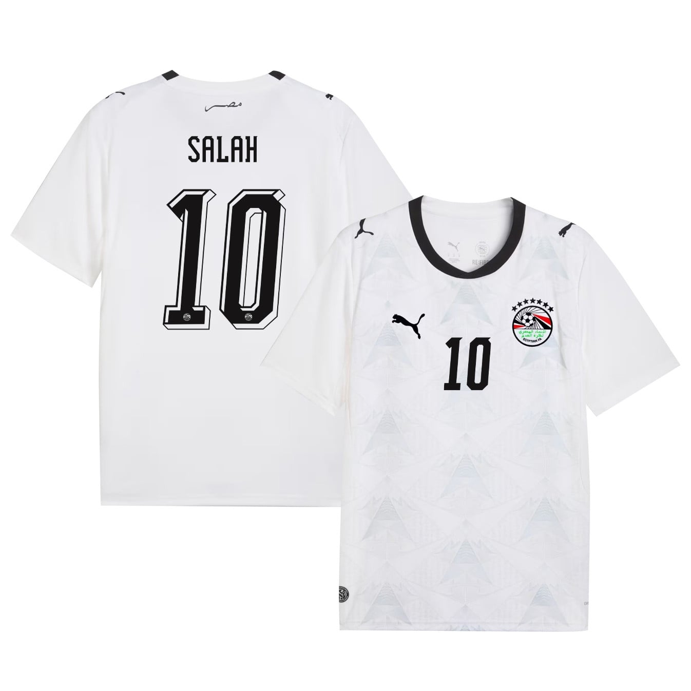 Mohamed Salah 10 Egypt National Team 2026 Away Jersey - White, Men - Jersey Teams