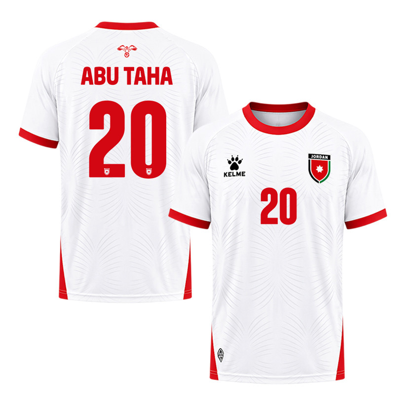 Mohannad Abu Taha 20 Jordan 2026 Home Jersey - White, Men - Jersey Teams