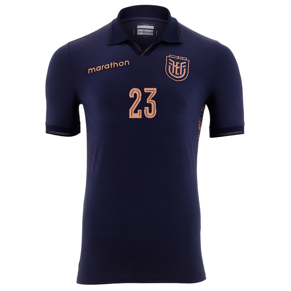 Moisés Caicedo 23 Ecuador National Team 2026 Away Jersey - Navy, Men - Jersey Teams