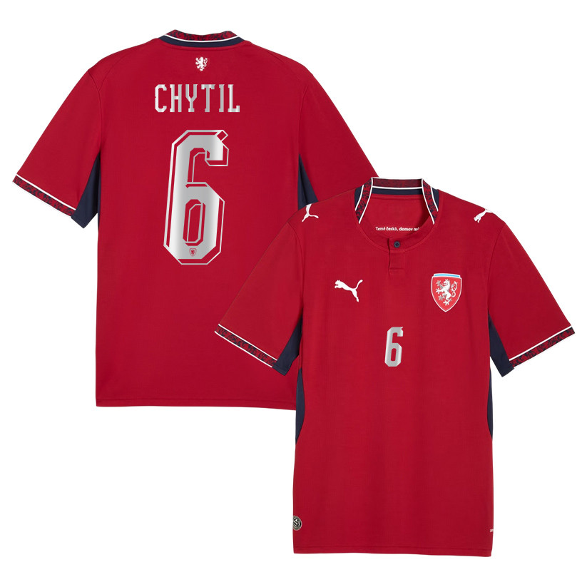 Mojmir Chytil 6 Czech Republic National Team 2026 Home Jersey - Red, Men - Jersey Teams