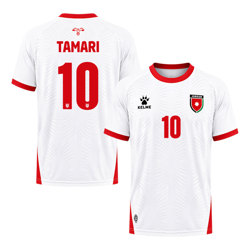 Mousa Tamari 10 Jordan 2026 Home Jersey - White, Men - Jersey Teams