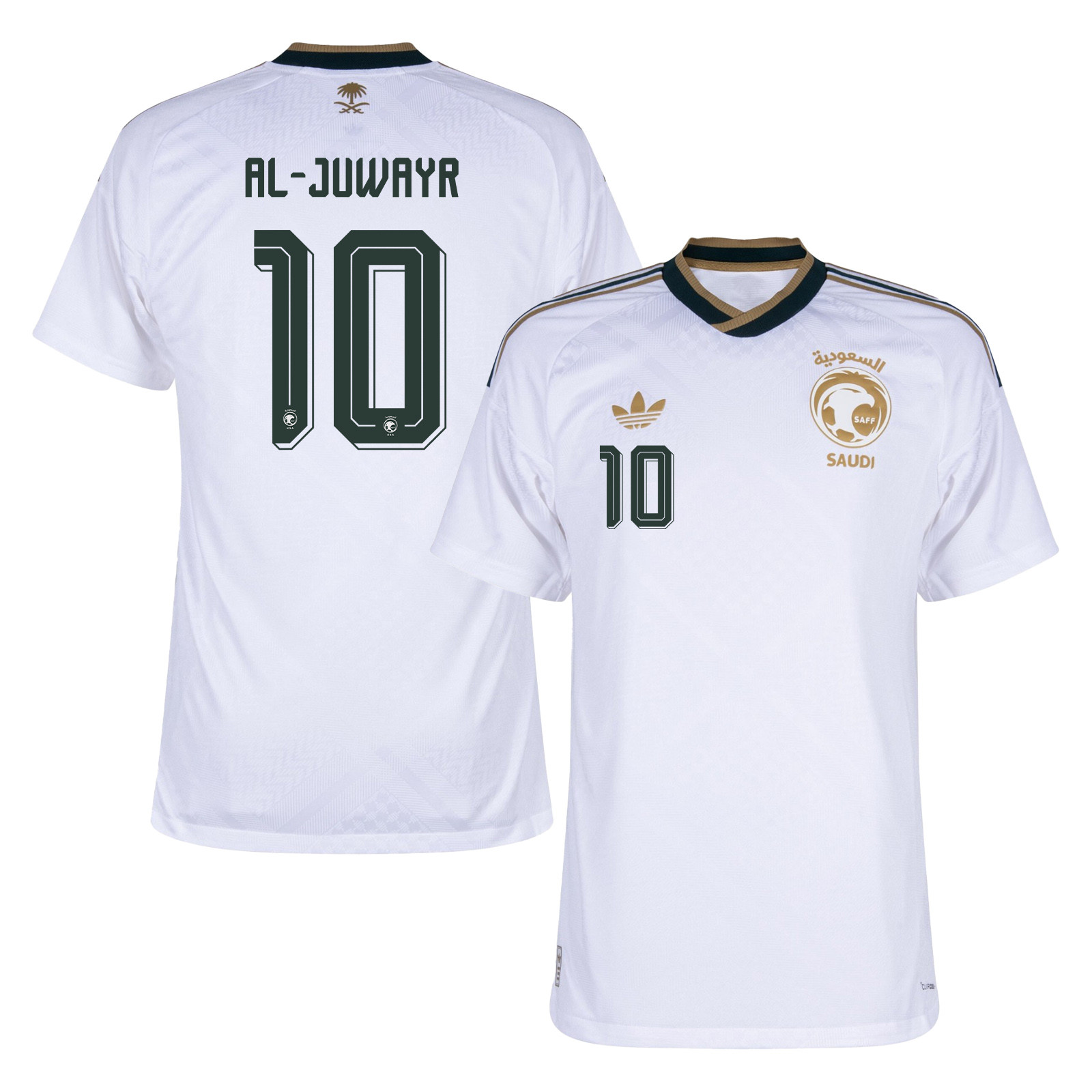 Musab Al-Juwayr 10 Saudi Arabia National Team 2026 Away Jersey - White, Men - Jersey Teams