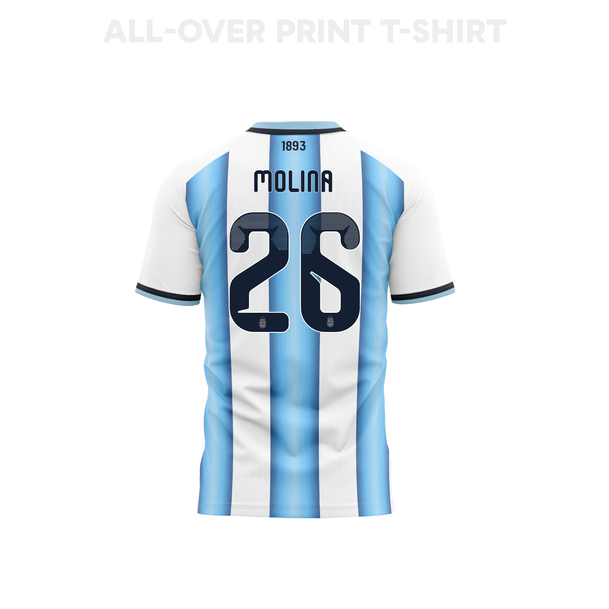 Nahuel Molina 26 Argentina 2026 Home 3D T-Shirt Fully Printed – Unisex, White - Jersey Teams