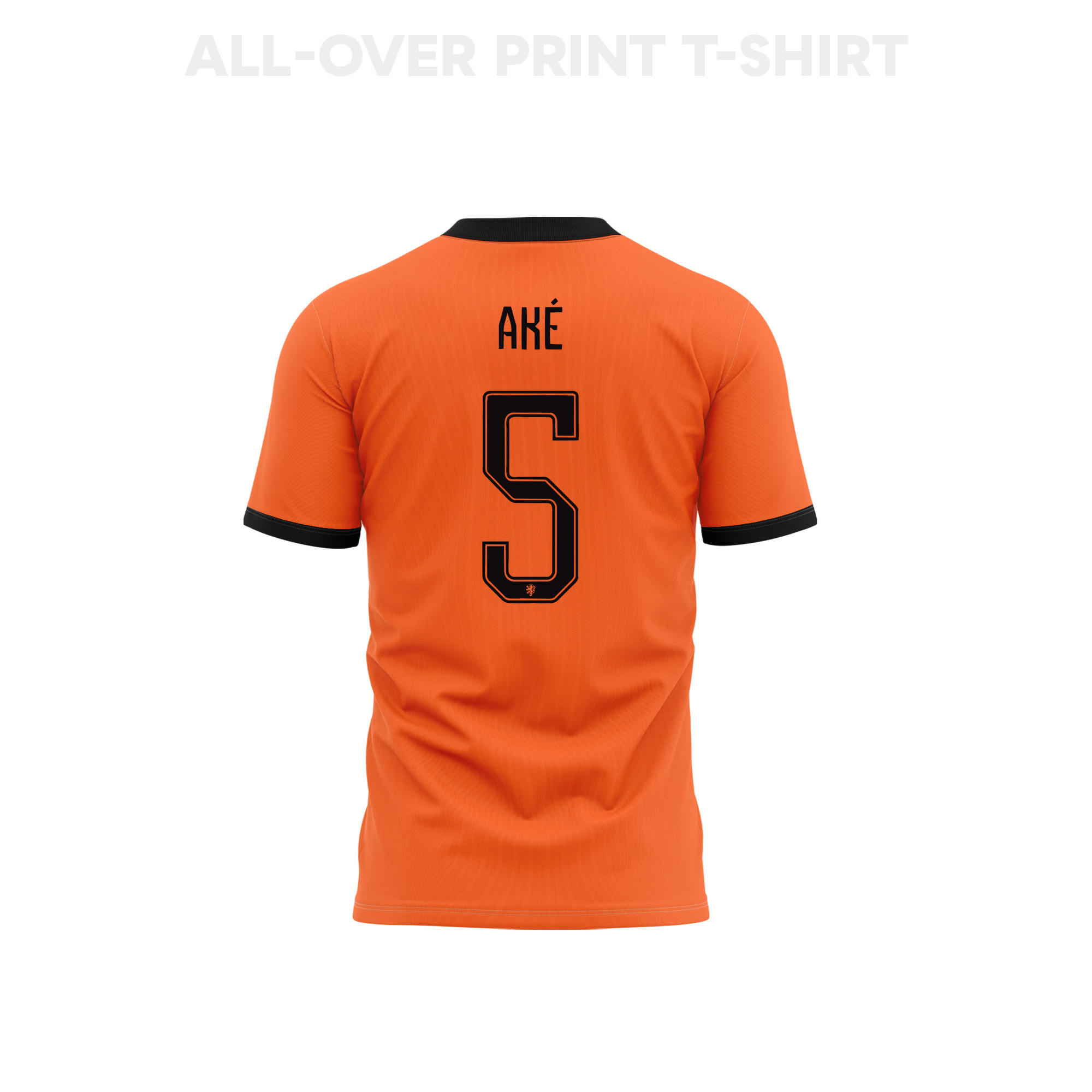Nathan Aké 5 Netherlands 2026 Home 3D T-Shirt Fully Printed – Unisex, Orange - Jersey Teams