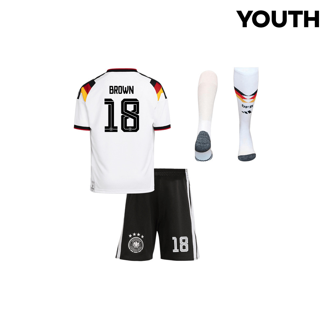 Nathaniel Brown 18 Germany 2026 Youth Home Kit Set – White - Jersey Teams