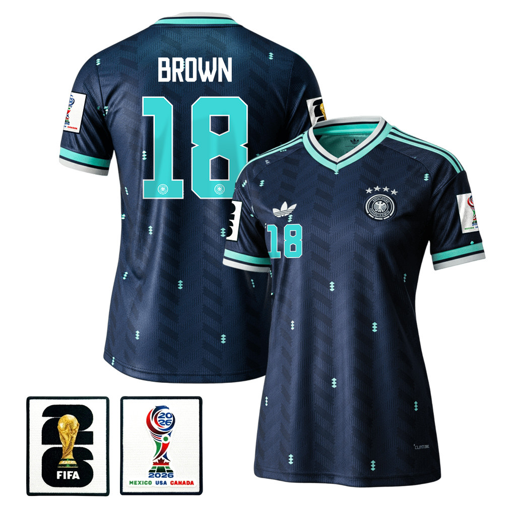 Nathaniel Brown 18 Women’s Germany National Team 2026 Away Jersey – Navy – Jersey Teams