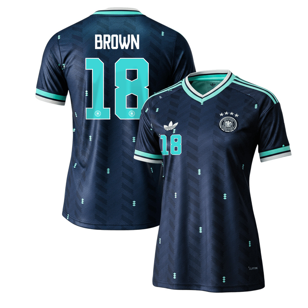 Nathaniel Brown 18 Women's Germany National Team 2026 Away Jersey - Navy - Jersey Teams
