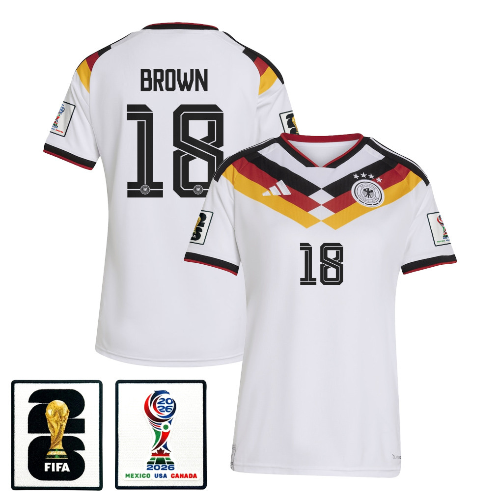 Nathaniel Brown 18 Women’s Germany National Team 2026 Home Jersey – White – Jersey Teams