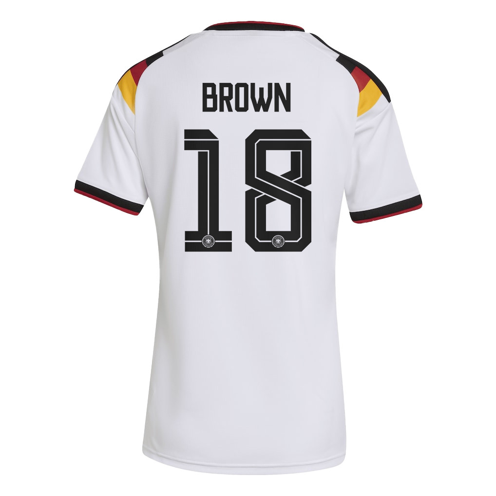 Nathaniel Brown 18 Women's Germany National Team 2026 Home Jersey - White - Jersey Teams