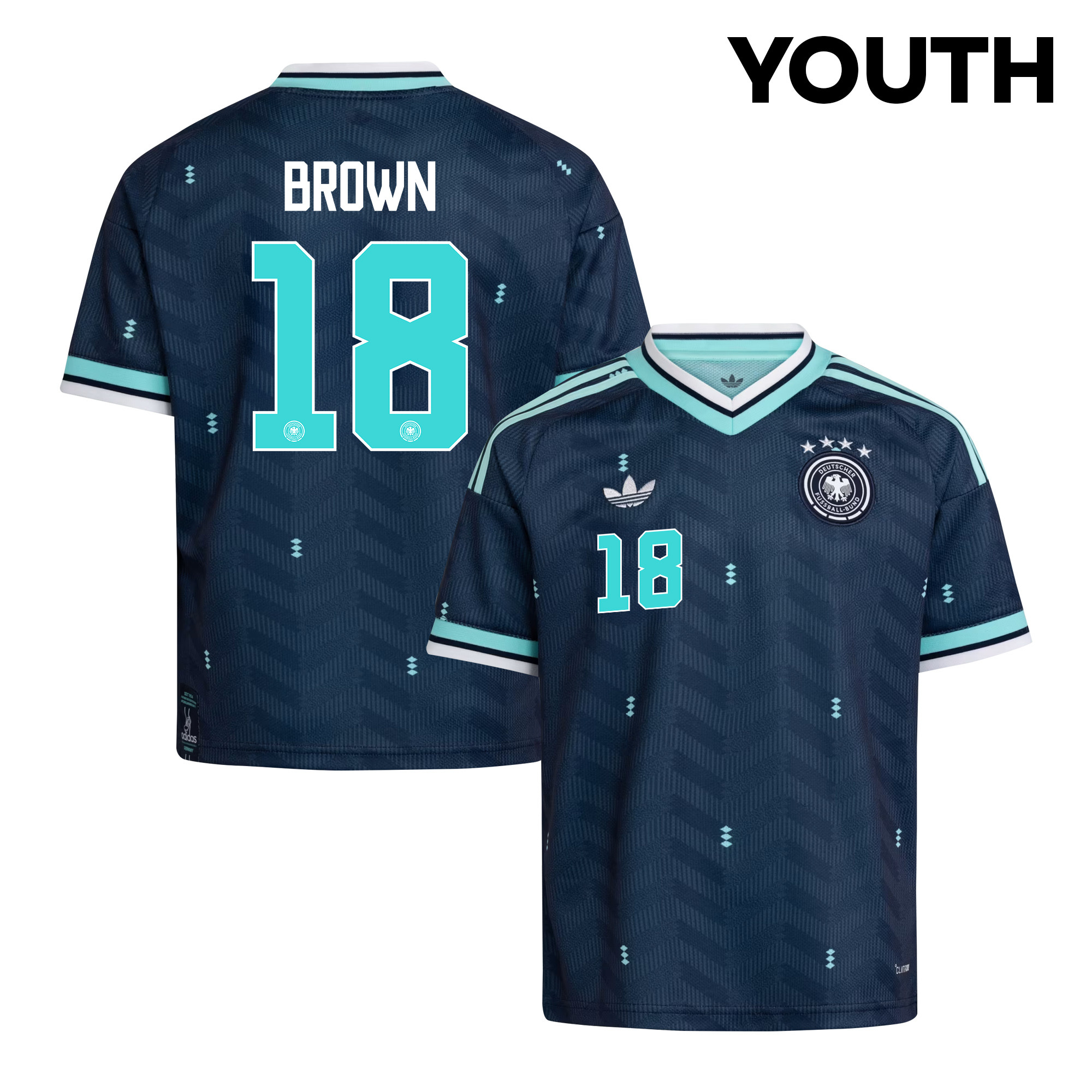 Nathaniel Brown 18 Youth Germany National Team 2026 Away Jersey - Navy - Jersey Teams