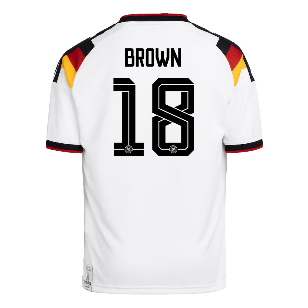 Nathaniel Brown 18 Youth Germany National Team 2026 Home Jersey - White - Jersey Teams