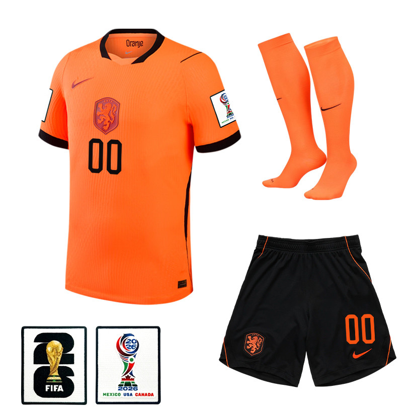 Netherlands 2026 Home Men Kit Set – Personalized – Orange – Jersey Teams