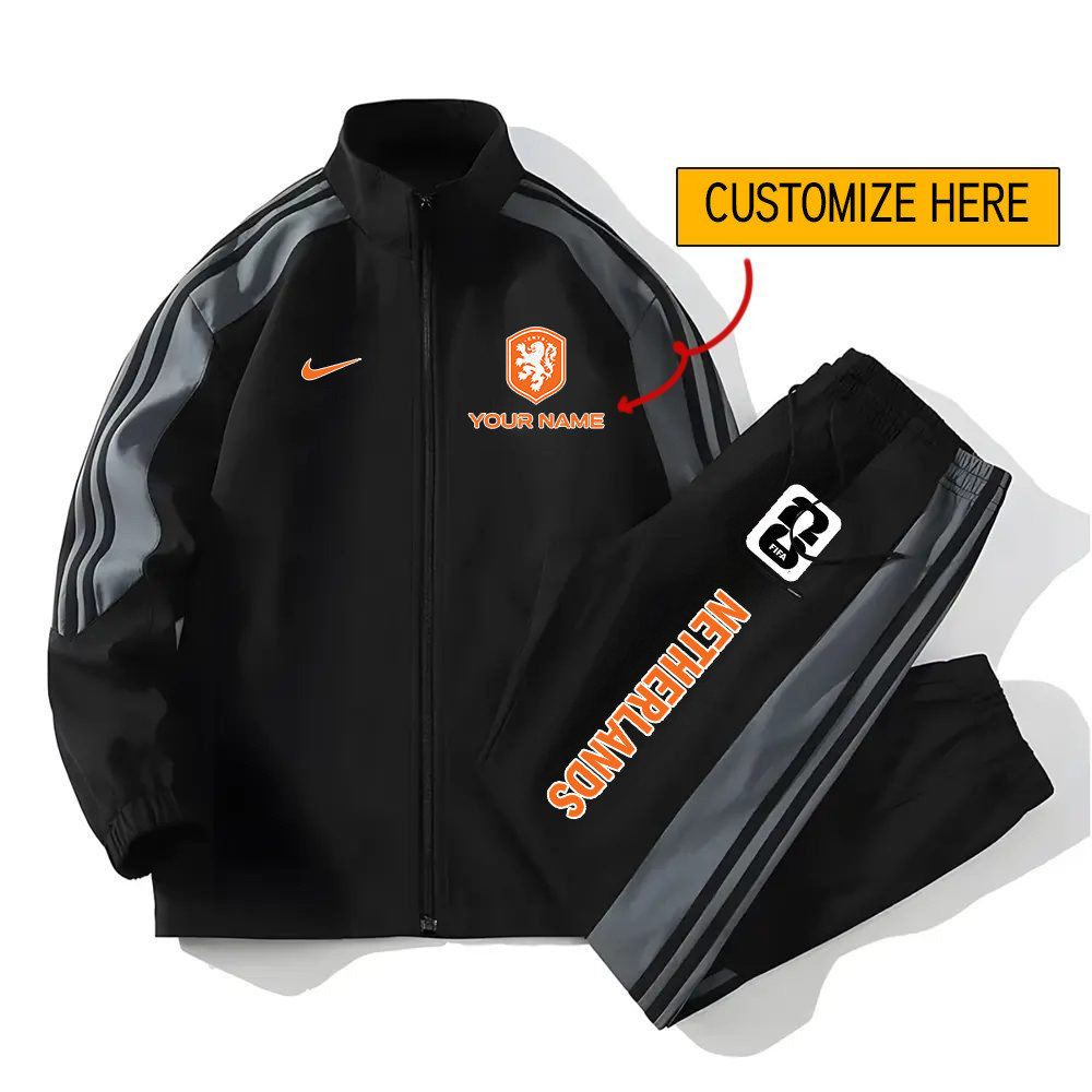 Netherlands World Cup 2026 Sportswear Set – Jacket & Pants – Customized Name – Jersey Teams
