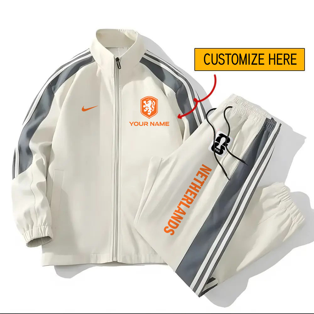 Netherlands World Cup 2026 Sportswear Set – Jacket & Pants - Customized Name - Jersey Teams
