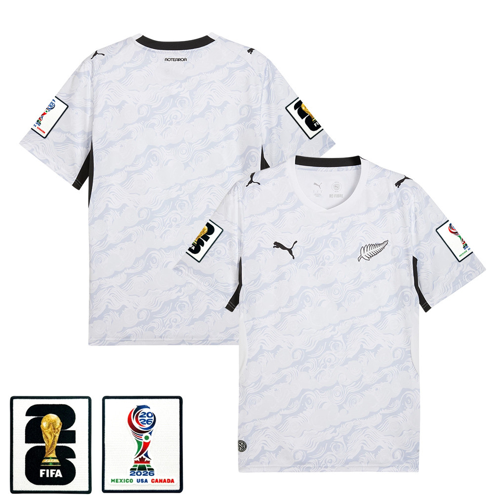 New Zealand National Team 2026 Away Jersey - White, Men - Jersey Teams