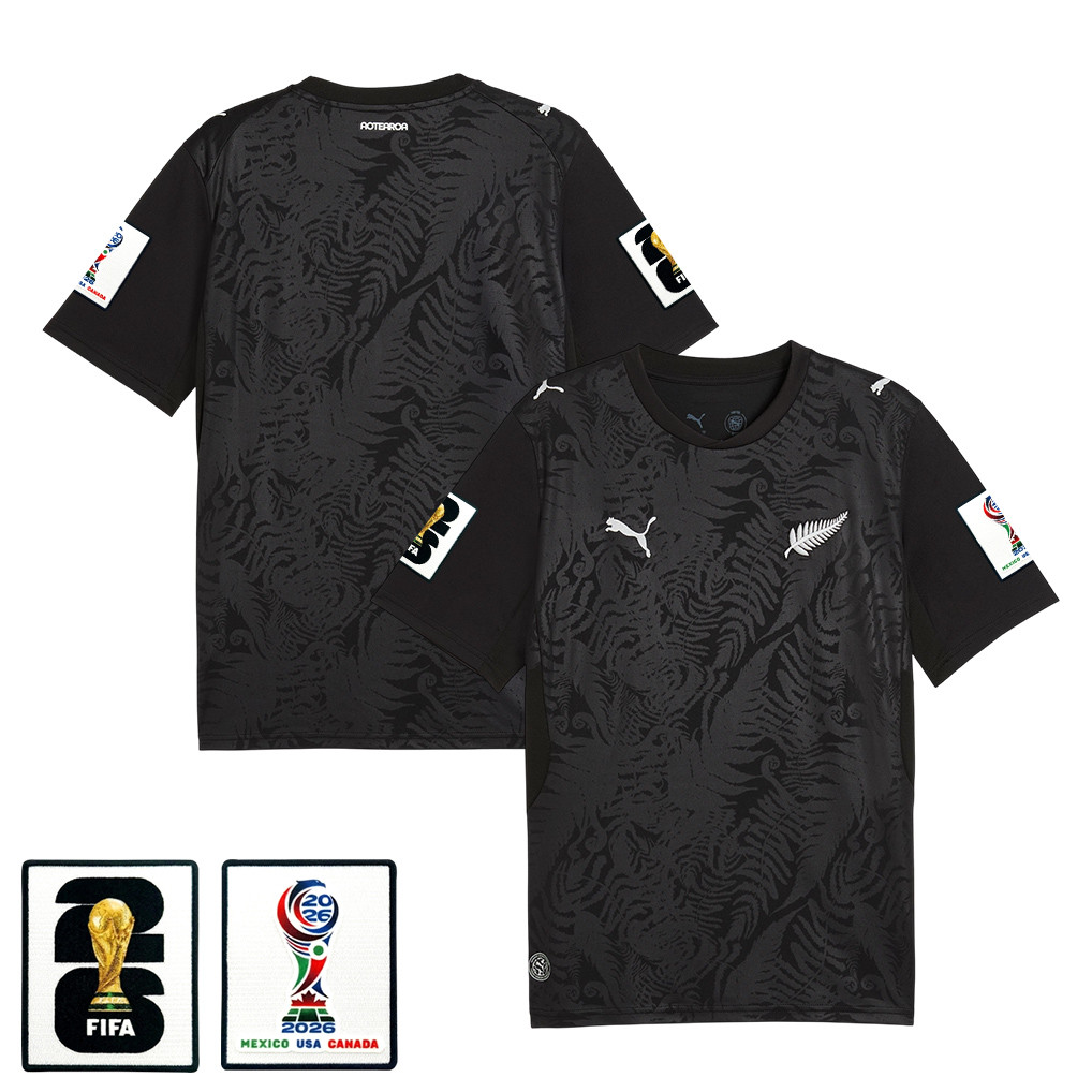 New Zealand National Team 2026 Home Jersey - Black, Men - Jersey Teams