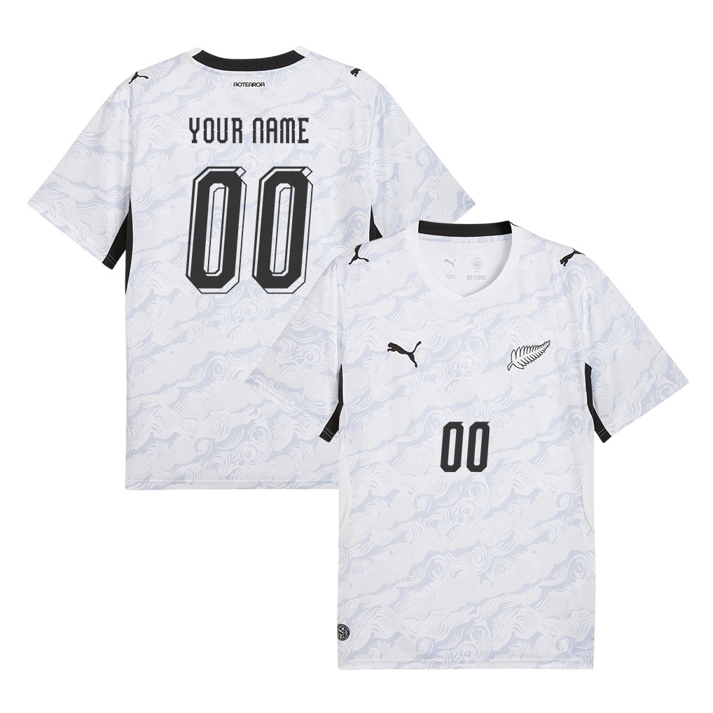 New Zealand National Team 2026 Personalized Away Jersey - White, Men - Jersey Teams