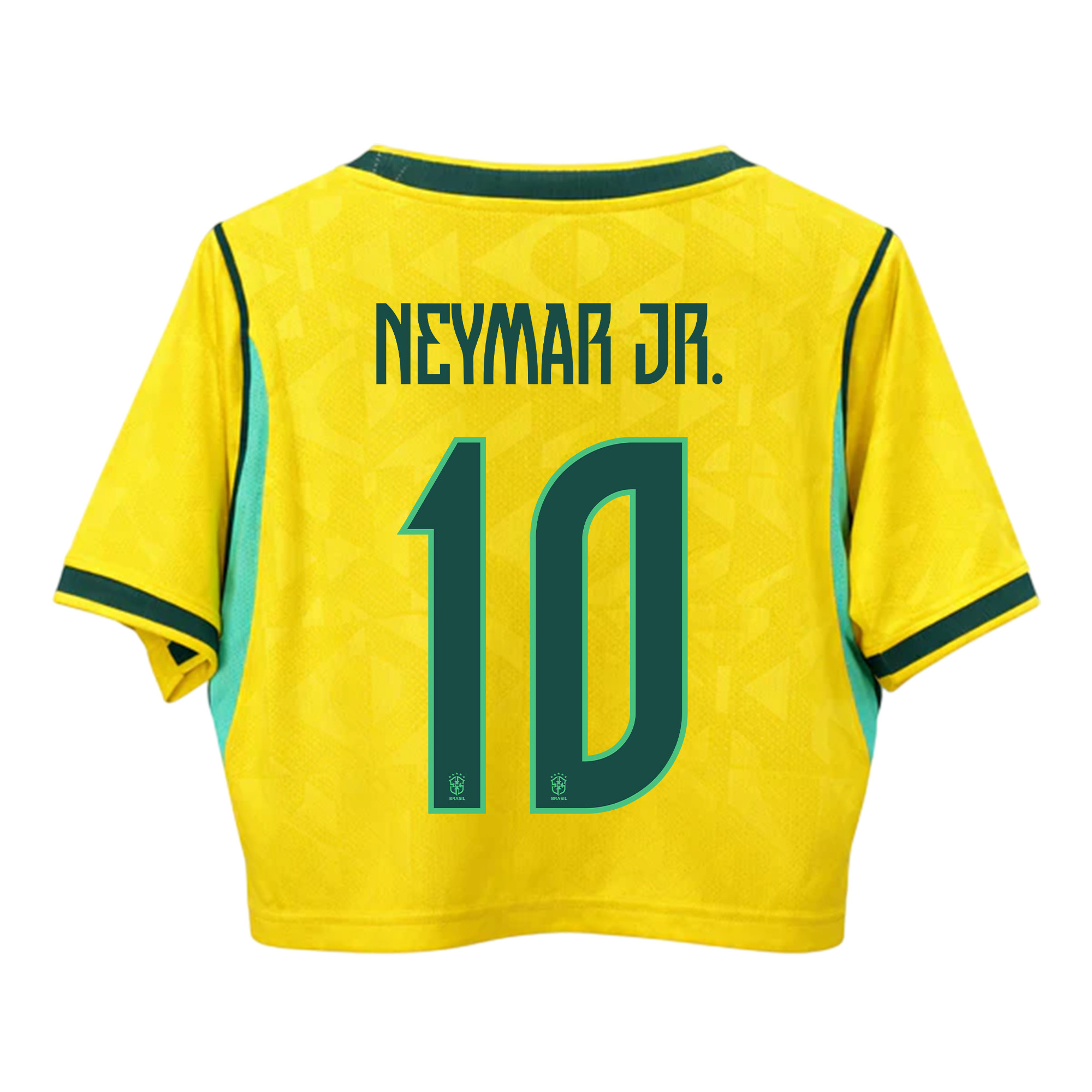 Neymar 10 Brazil 2026 Home Women’s Cropped Jersey - Yellow - Jersey Teams