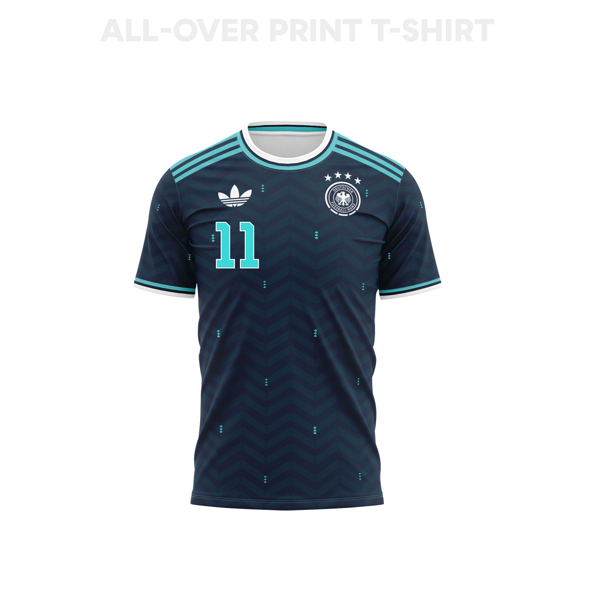 Nick Woltemade 11 Germany 2026 Away 3D T-Shirt Fully Printed – Unisex, Navy - Jersey Teams
