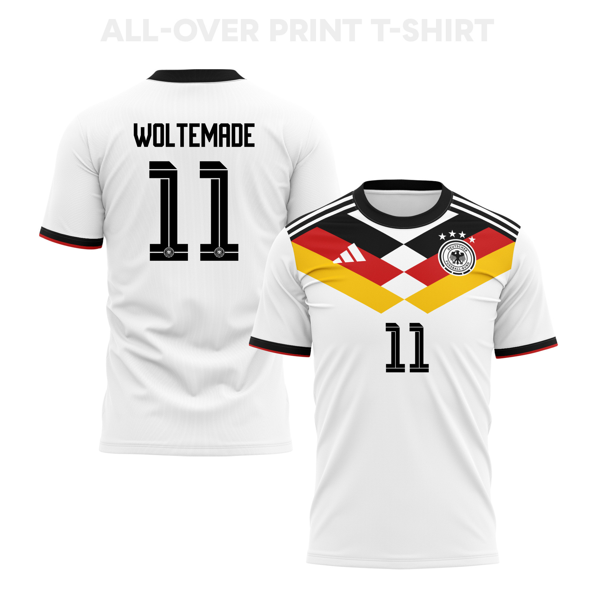 Nick Woltemade 11 Germany 2026 Home 3D T-Shirt Fully Printed – Unisex, White - Jersey Teams