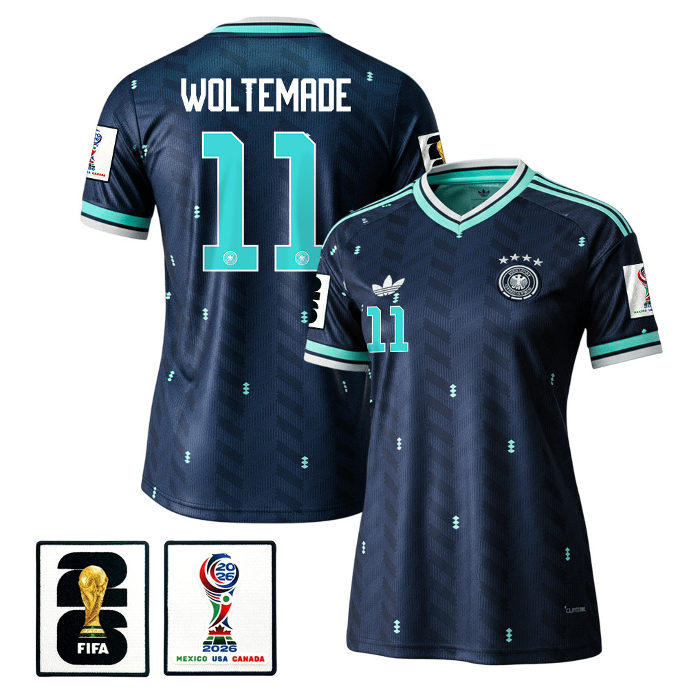 Nick Woltemade 11 Women’s Germany National Team 2026 Away Jersey – Navy – Jersey Teams