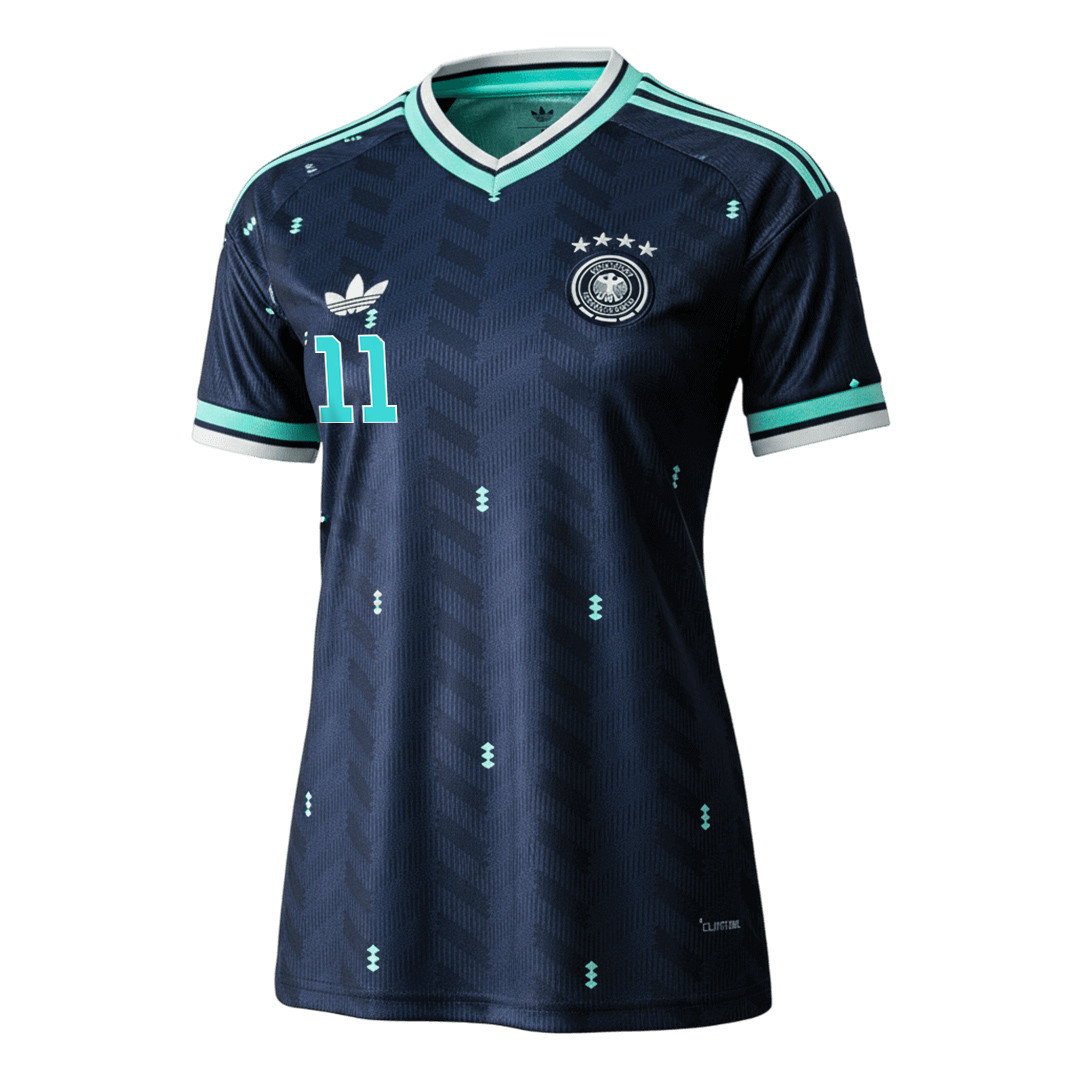 Nick Woltemade 11 Women's Germany National Team 2026 Away Jersey - Navy - Jersey Teams