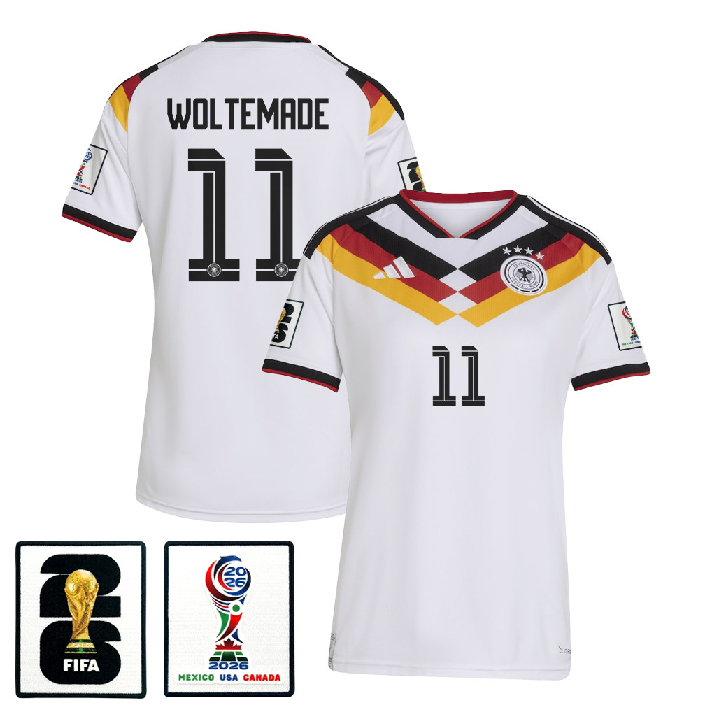 Nick Woltemade 11 Women's Germany National Team 2026 Home Jersey - White - Jersey Teams