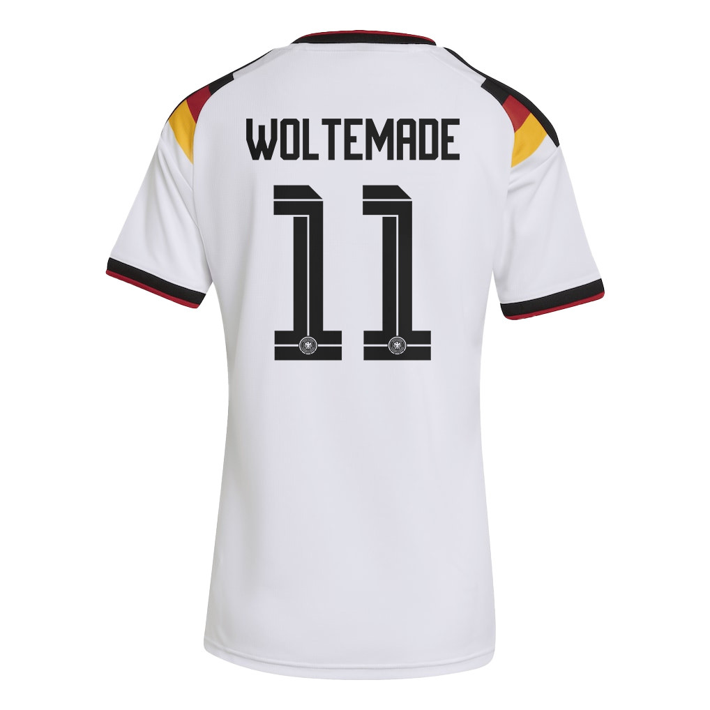 Nick Woltemade 11 Women's Germany National Team 2026 Home Jersey - White - Jersey Teams
