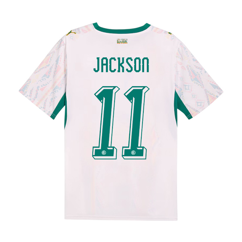 Nicolas Jackson 11 Senegal National Team 2026 x World Cup Patch Home Jersey - Men, White - Jersey Teams