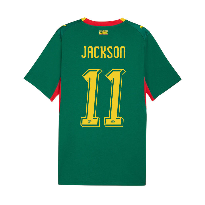 Nicolas Jackson 11 Youth Senegal National Team 2026 Away Jersey - Green - Jersey Teams