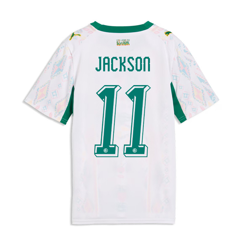 Nicolas Jackson 11 Youth Senegal National Team 2026 Home Jersey - White - Jersey Teams