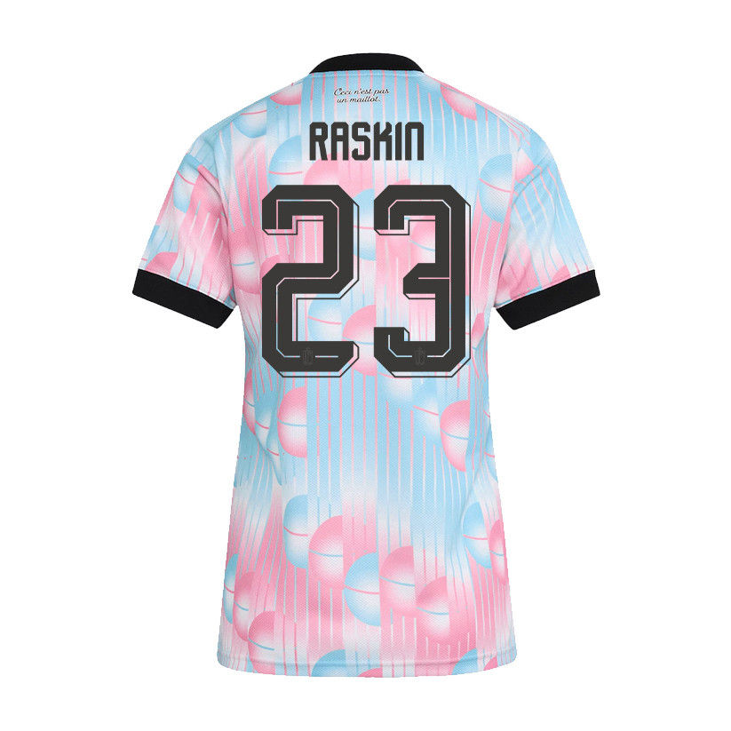 Nicolas Raskin 23 Women's Belgium National Team 2026 Away Jersey - Light Blue - Jersey Teams