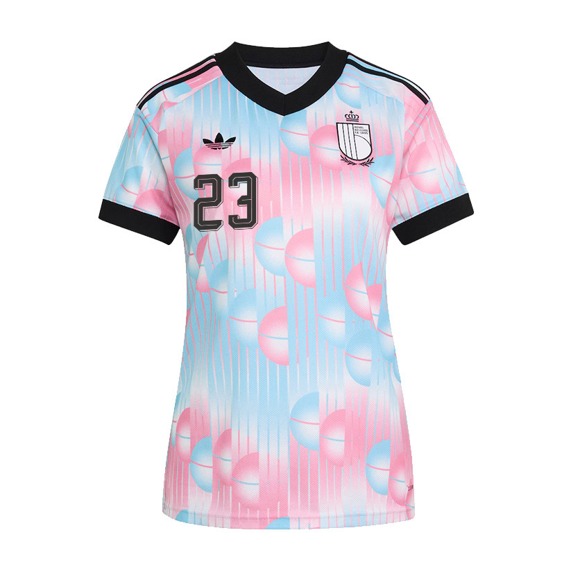 Nicolas Raskin 23 Women's Belgium National Team 2026 Away Jersey - Light Blue - Jersey Teams