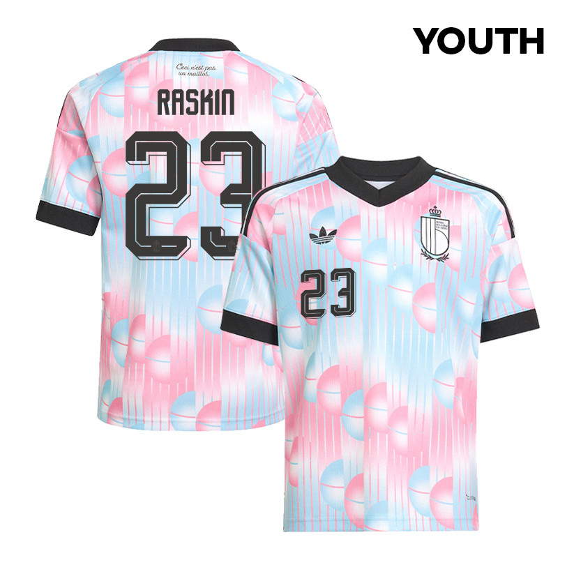 Nicolas Raskin 23 Youth Belgium National Team 2026 Away Jersey - Light Blue - Jersey Teams