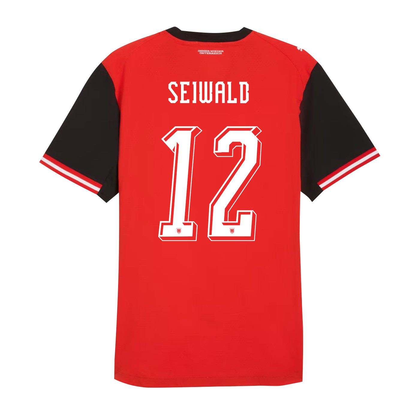 Nicolas Seiwald 12 Austria National Team 2026 Home Jersey - Red, Men - Jersey Teams