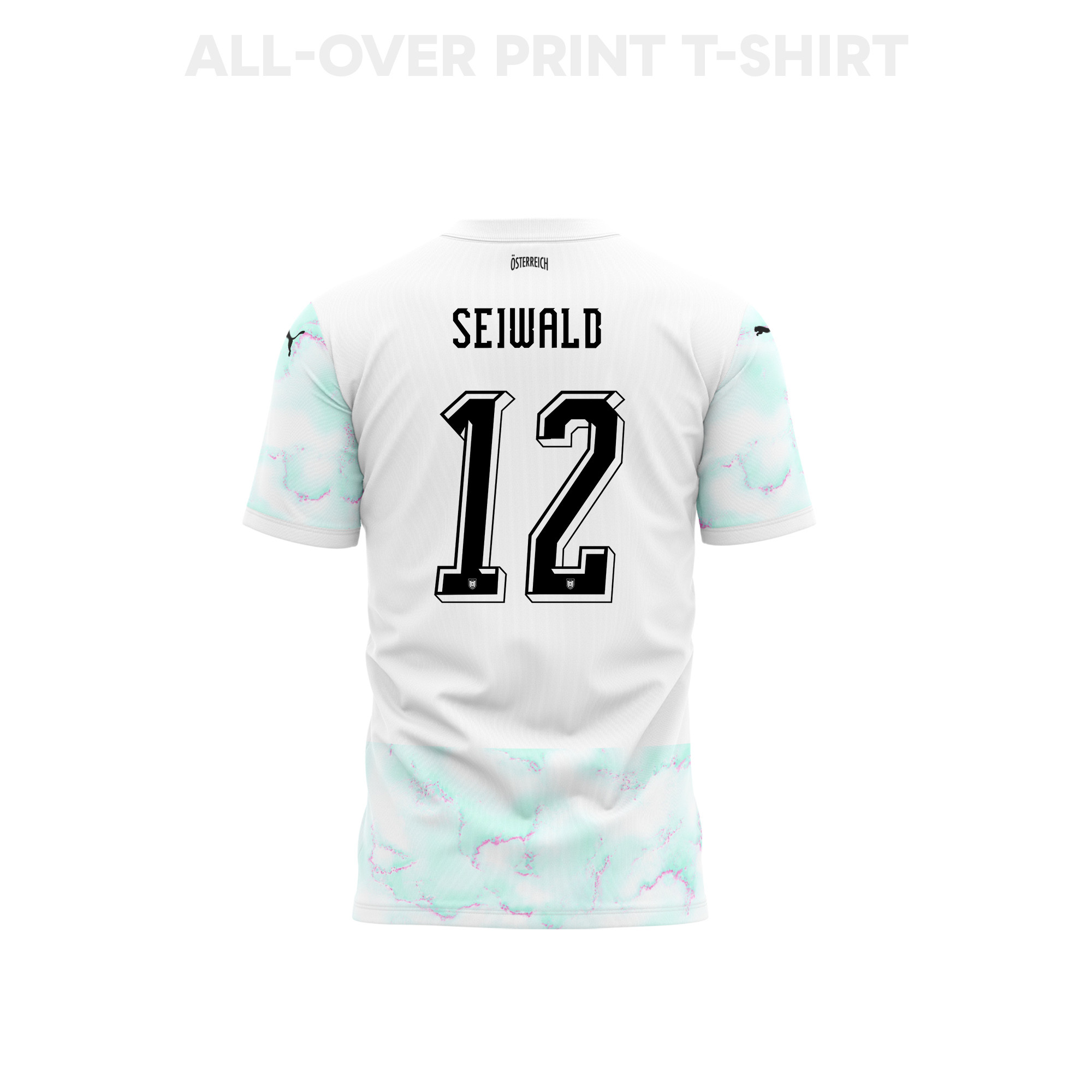 Nicolas Seiwald 12 Youth Austria 2026 Away 3D T-shirt Fully Printed – White - Jersey Teams
