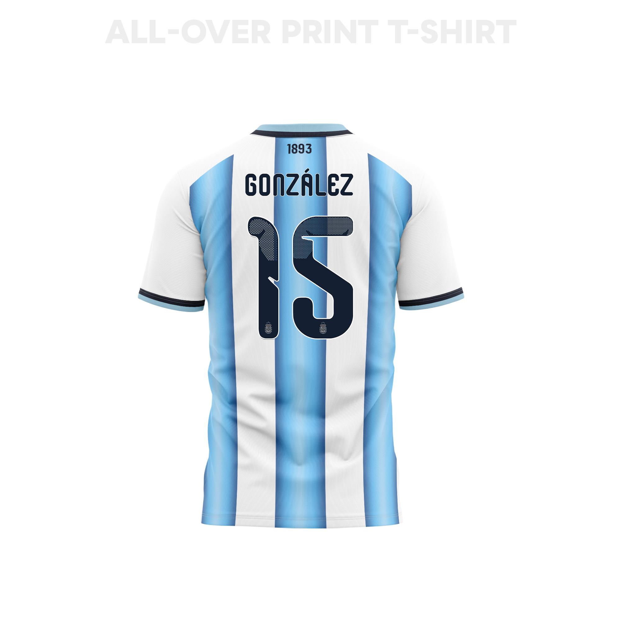 Nicolás González 15 Argentina 2026 Home 3D T-Shirt Fully Printed – Unisex, White - Jersey Teams
