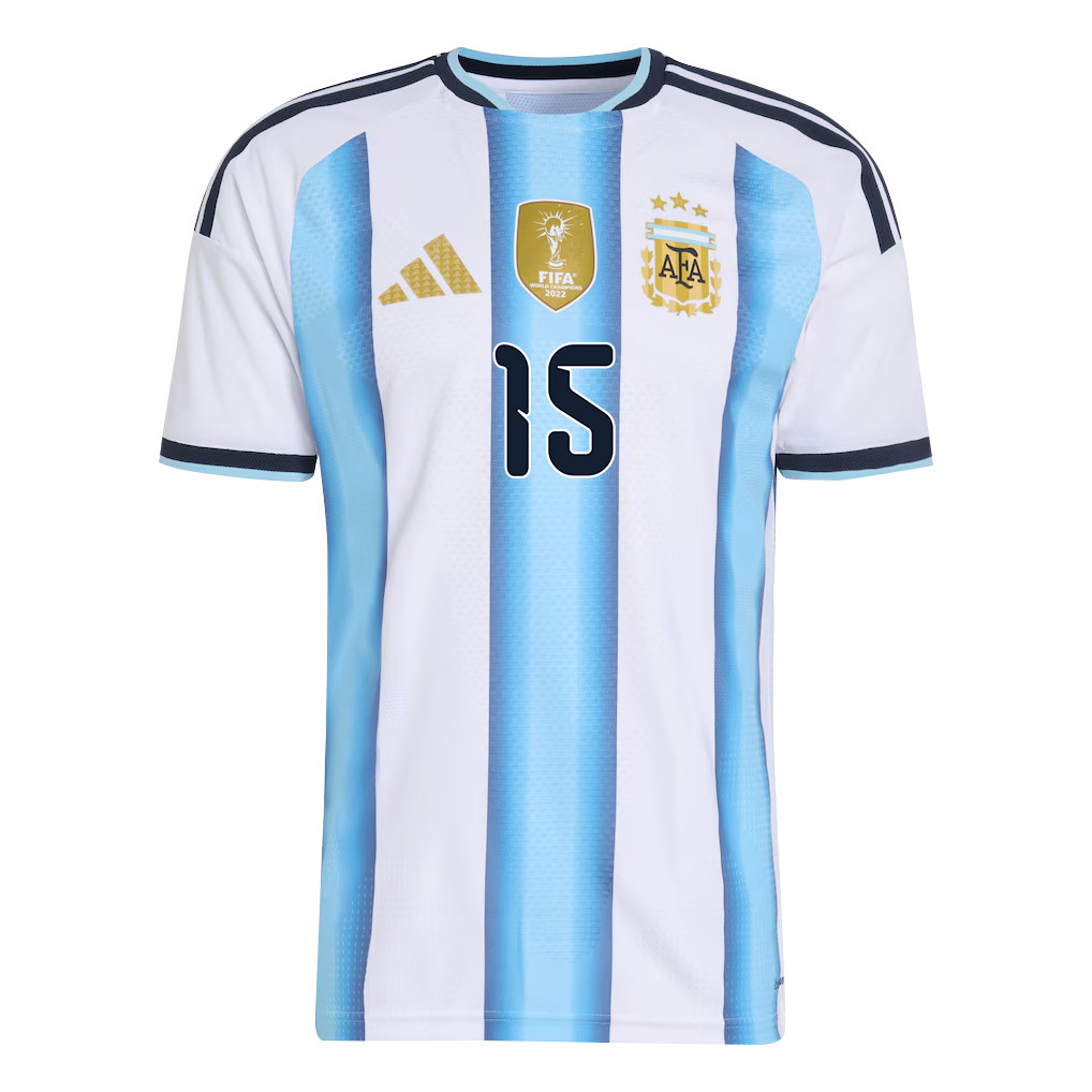 Nicolás González 15 Argentina National Team 2026 Home Jersey – White, Men – Jersey Teams