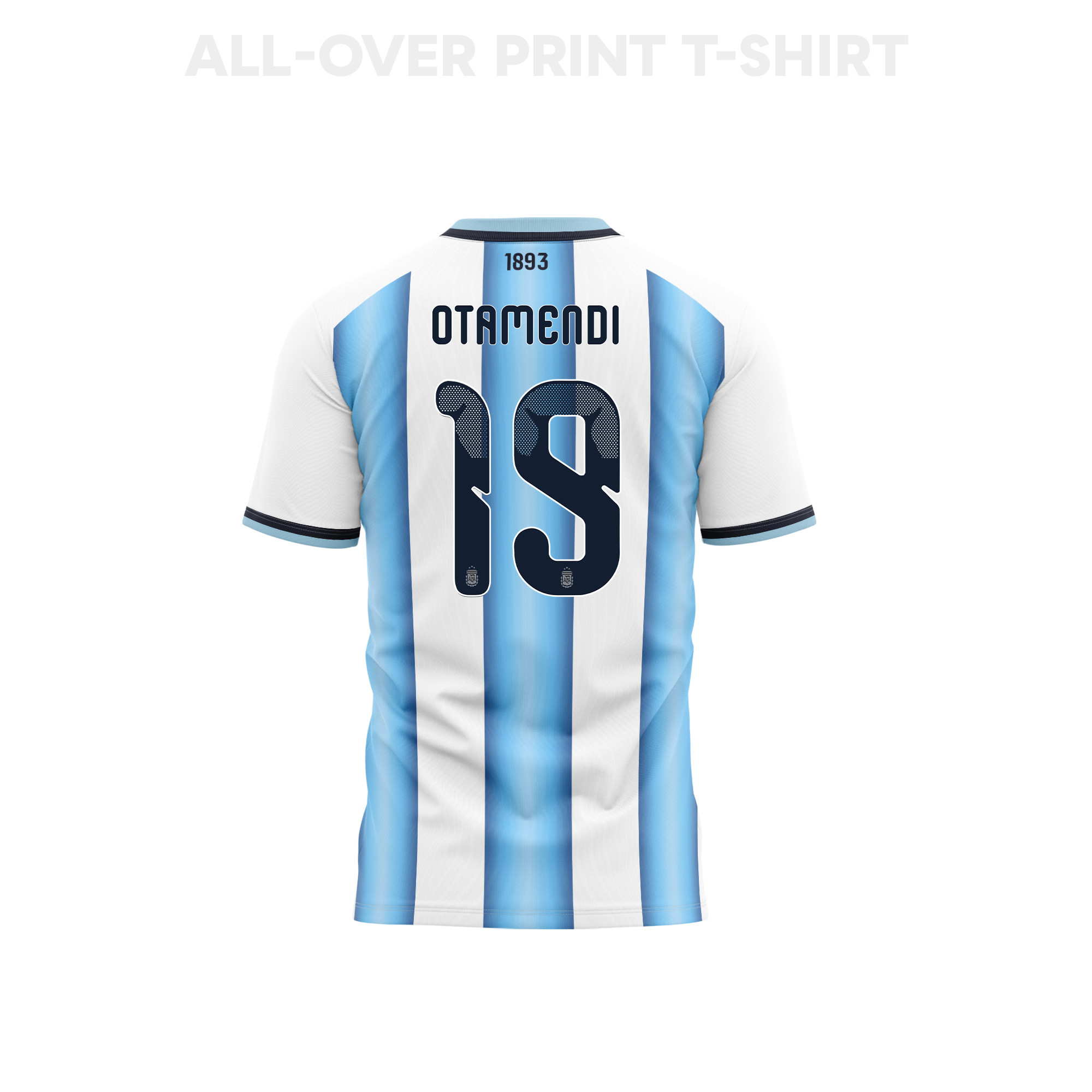 Nicolás Otamendi 19 Argentina 2026 Home 3D T-Shirt Fully Printed – Unisex, White - Jersey Teams