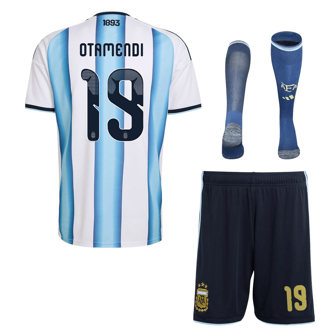 Nicolás Otamendi 19 Argentina 2026 Home Men Kit Set – White - Jersey Teams