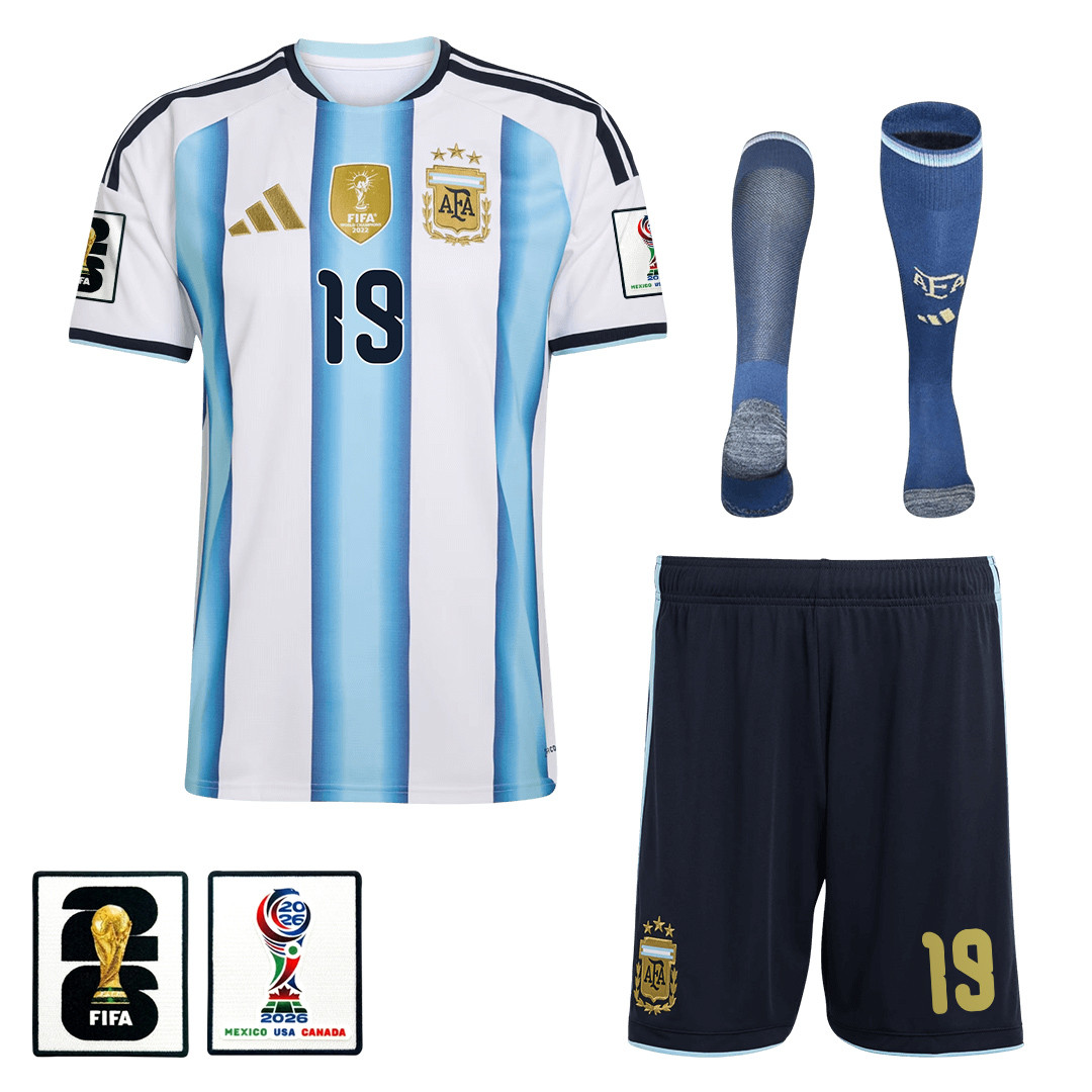 Nicolás Otamendi 19 Argentina 2026 Home Men Kit Set – White – Jersey Teams