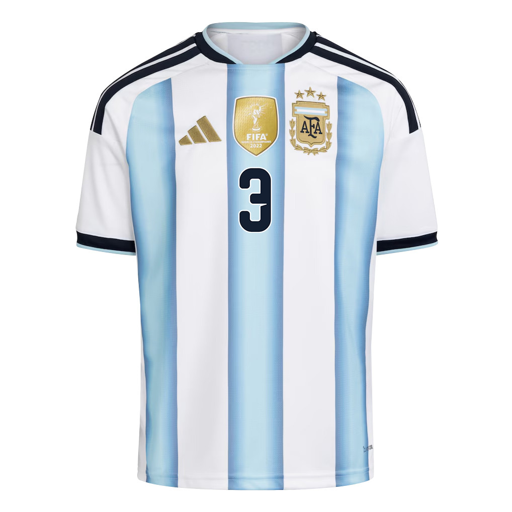 Nicolás Tagliafico 3 Youth Argentina National Team 2026 Home Jersey - White - Jersey Teams