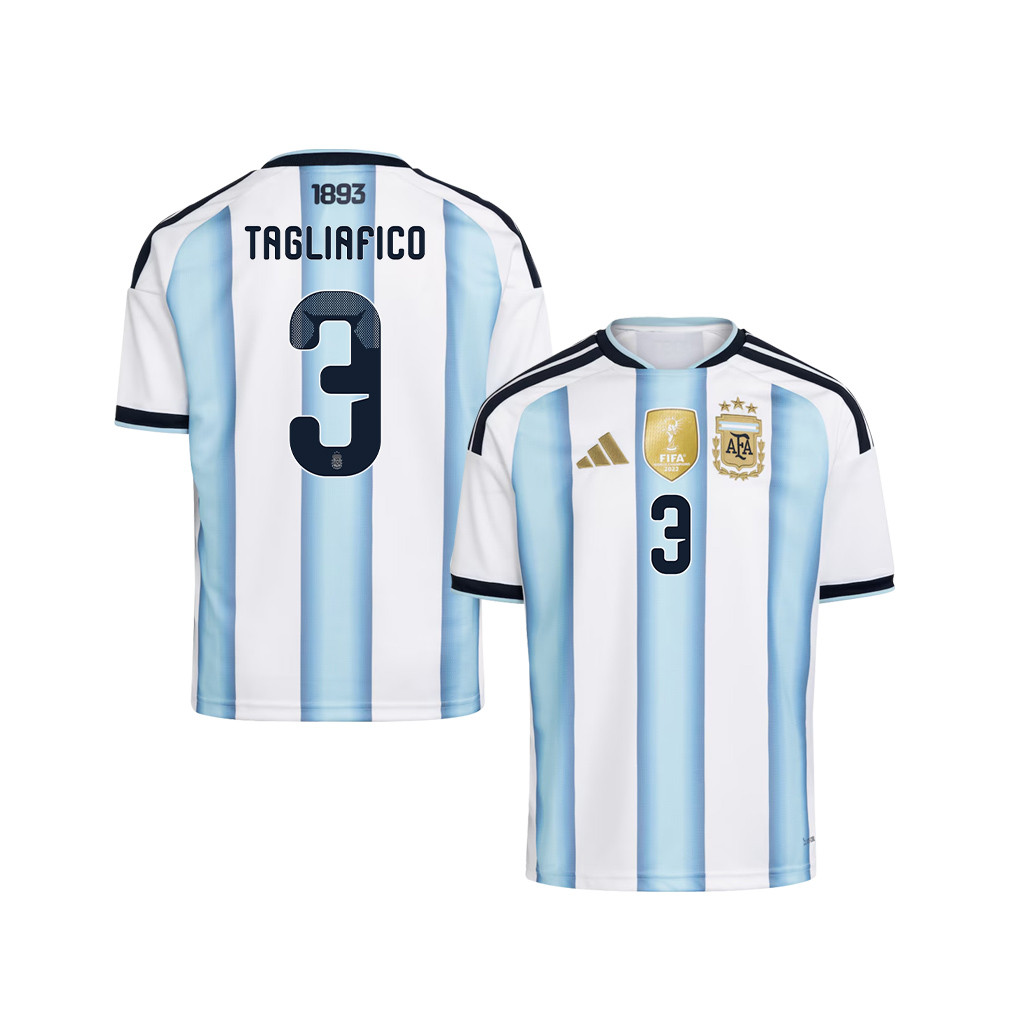Nicolás Tagliafico 3 Youth Argentina National Team 2026 Home Jersey - White - Jersey Teams