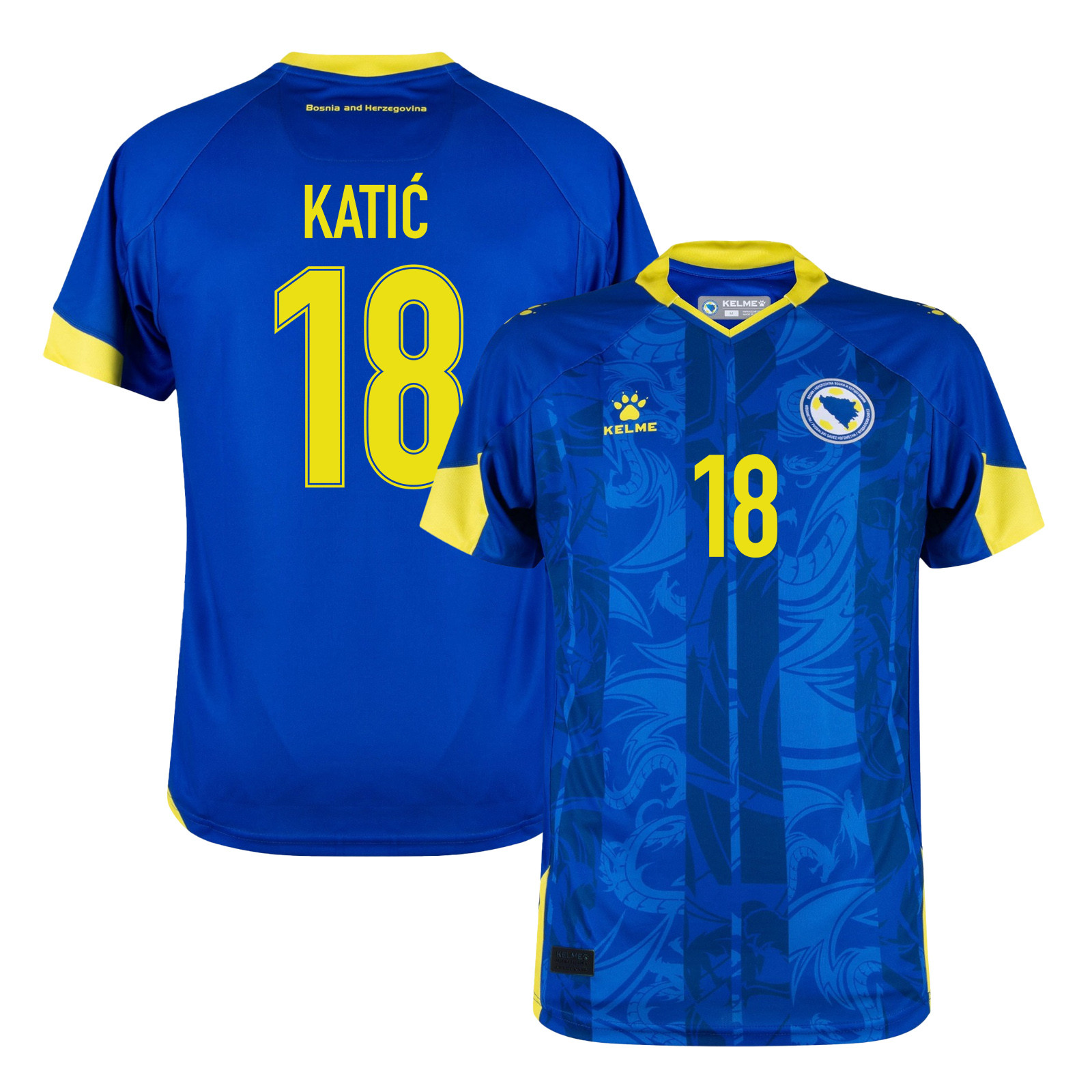 Nikola Katić 18 Bosnia and Herzegovina 2026 Home Jersey - Blue, Men - Jersey Teams