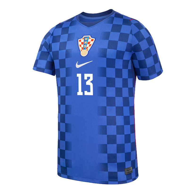 Nikola Vlasic 13 Youth Croatia National Team 2026 Away Jersey - Blue - Jersey Teams