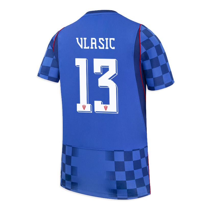 Nikola Vlasic 13 Youth Croatia National Team 2026 Away Jersey - Blue - Jersey Teams