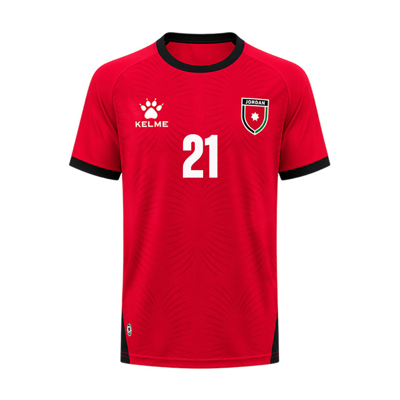 Nizar Al Rashdan 21 Jordan 2026 Away Jersey - Red, Men - Jersey Teams