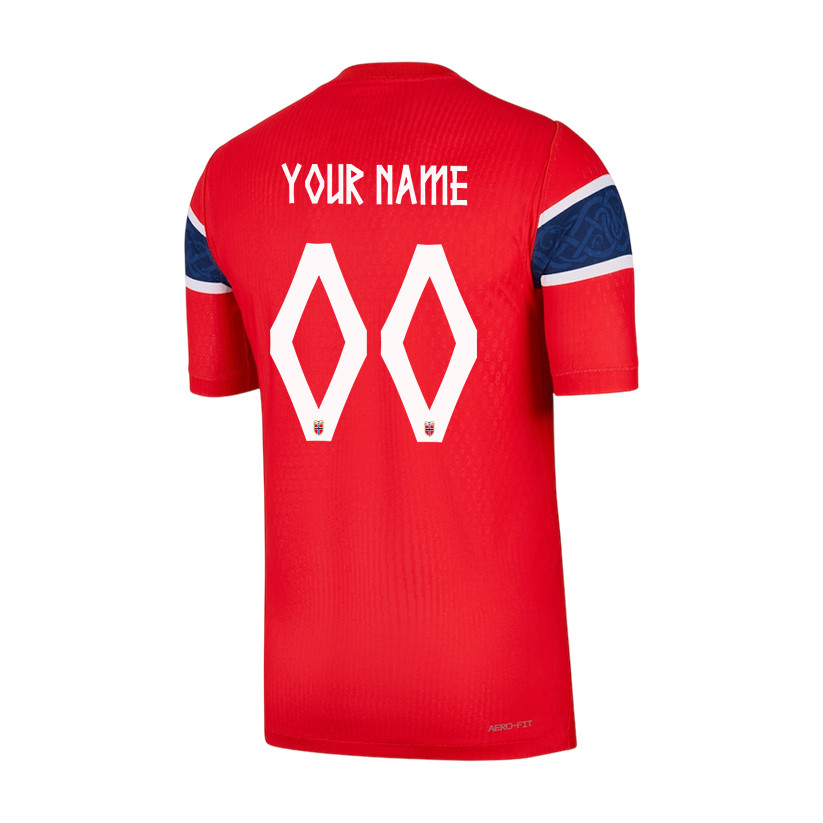 Norway National Team 2026 x World Cup Patch Personalized Home Jersey - Red, Men - Jersey Teams