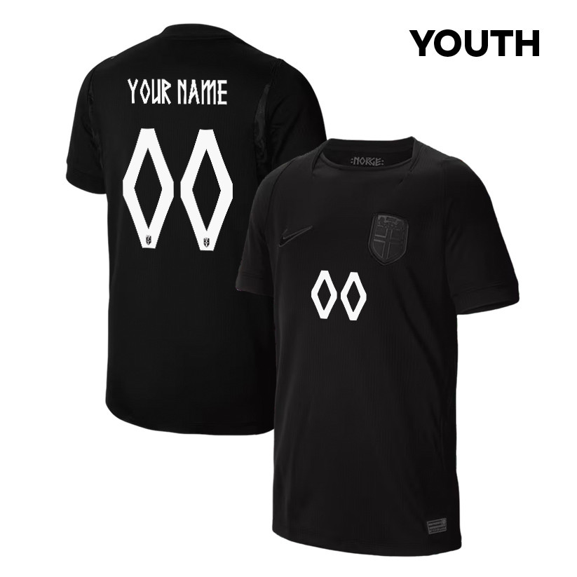 Norway National Team 2026 Youth Away Jersey - Personalized - Black - Jersey Teams