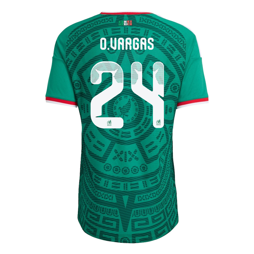 Obed Vargas 24 Mexico National Team 2026 x World Cup Patch Home Jersey - Green, Men - Jersey Teams